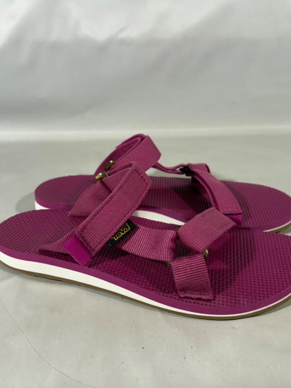 Teva Original Universal Slim Women's Walking Water Sandals Purple Straps 8 - Picture 9 of 11